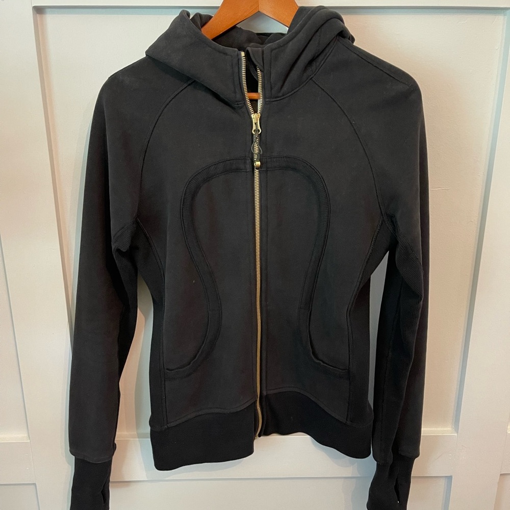 Lululemon Women’s black scuba zip hoodie sweatshirt